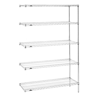 24"d x 74"h Stainless Steel 5-Shelf Add-Ons