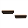 Two pack shelf ledges 4"d x 8"w in white and espresso