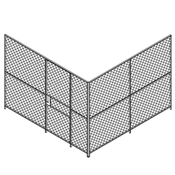 2 wall Woven Wire Mesh Partition, Security Cage