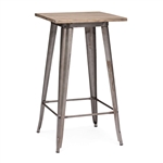 Titus Bar Table Rustic Wood