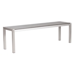 Metropolitan Double Bench Brushed Aluminum