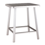 Megapolis Bar Table Brushed Aluminum