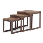 Civic Center Nesting Tables Distressed Natural