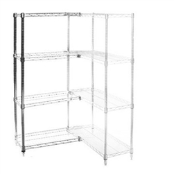 Wire Shelving Add On Kit with 4 Shelves - 18"d x 36"h
