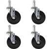 Rubber Stem Casters - 4 Pack