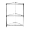 SI 18" Chrome Wire Shelving Triangle Corner Unit with Three Shelves