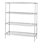 Metro QwikSlot Kit w/ 4 Shelves - Chrome