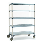 18"d x 80"h MetroMax Q 5-Shelf Mobile Units