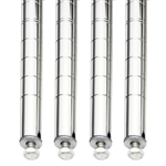 Super Erecta SiteSelect Stationary Posts - Stainless Steel - 4-Pack