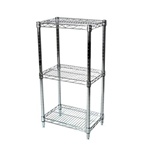 Industrial Wire Shelving Unit with 3 Shelves - 18"d