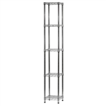 Wire Shelving Unit w/ 5 Shelves - 12"d x 12"w