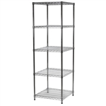 Wire Shelving Unit with 5 Shelves - 24"d x 24"w