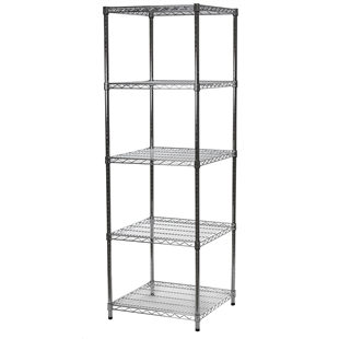 Wire Shelving Unit with 5 Shelves - 24"d x 24"w