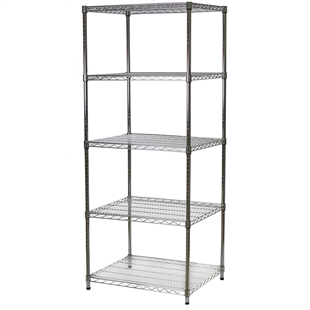 Industrial Wire Shelving Unit with 5 Shelves - 24"d x 30"w