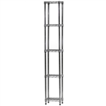 Industrial Wire Shelving Unit with 5 Shelves - 8"d x 12"w