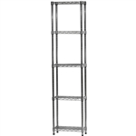 Wire Shelving with 5 Shelves - 8"d x 18"w