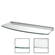 Dolle Glass Line - Clear Glass Convex Shelf - 8"-9"d x 24"w x 5/16"h (RAIL 8mm Mounts)