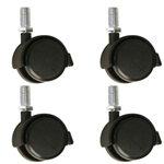 2" Black Plastic Casters