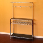 Chrome Wire Kitchen Kit 14"d x 24"w x 64"h Wine Shelving