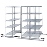 24"d Sliding Wire Shelf Storage Kit - Single Skate