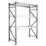 Teardrop Galvanized Pallet Rack Upright Frame - 29,000 lbs cap.