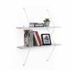 Contemporary 2-Level Shelving w/ Wire Brackets