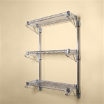 8" Deep Wall Mounted Three Shelf Kits