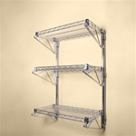 12"  Deep Wall Mounted Three Shelf Kits