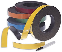 Colored Write-On Magnetic Roll - 50 Ft