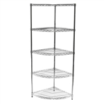 18"d Radius Corner Unit w/ 5 Shelves