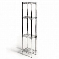 8"d x 12"w Wire Shelving with 4 Shelves