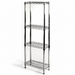 8"d x 18"w Wire Shelving with 4 Shelves