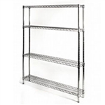 8"d x 42"w Wire Shelving with 4 Shelves