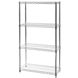 14"d x 14"w Wire Shelving with 4 Shelves