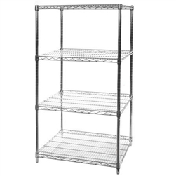 24"d x 30"w Wire Shelving with 4 Shelves