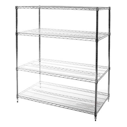 24"d x 48"w Wire Shelving Racks with 4 Shelves