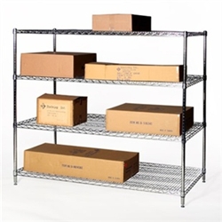 30"d x 48"w Wire Shelving with 4 Shelves