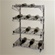 14"d 4-Shelf Chrome Wire Wall Mounted Wine Racks
