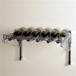 14"d 1-Shelf Chrome Wire Wall Mounted Wine Racks