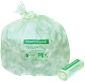 3 GAL. COMPOSTABLE TRASH BAGS, 17 IN. X 17 IN., 0.7 MIL, GREEN, 25/ROLL, 20 ROLLS/CASE