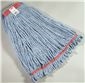 RENOWN LARGE PREMIUM BARRIER LOOP END SHRINKLESS BLEND WET MOP HEAD WITH 1 IN. HEADBAND, BLUE