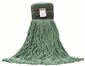 RENOWN PREMIUM LOOP END SHRINKLESS BLEND WET MOP HEAD WITH 5 IN. HEADBAND, GREEN, MEDIUM