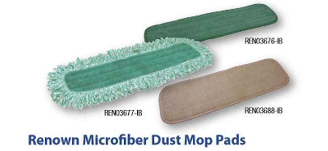 Dust Mop Pads 11" Green 12/CS