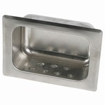 Recessed Soap Dish With Grab Bar - Rear Mount