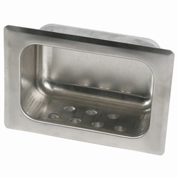 Recessed Soap Dish With Grab Bar - Rear Mount