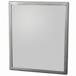 Security Mirror with seamless frame and a concealed mounting