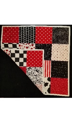 Gramma's Red, White and Black Quilt/Playmat
