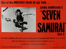 British Quad Seven Samurai Original Movie Poster