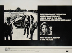 British Quad Two Lane Blacktop Original Movie Poster