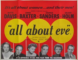 British Quad All About Eve
Vintage Movie Poster
Bette Davis